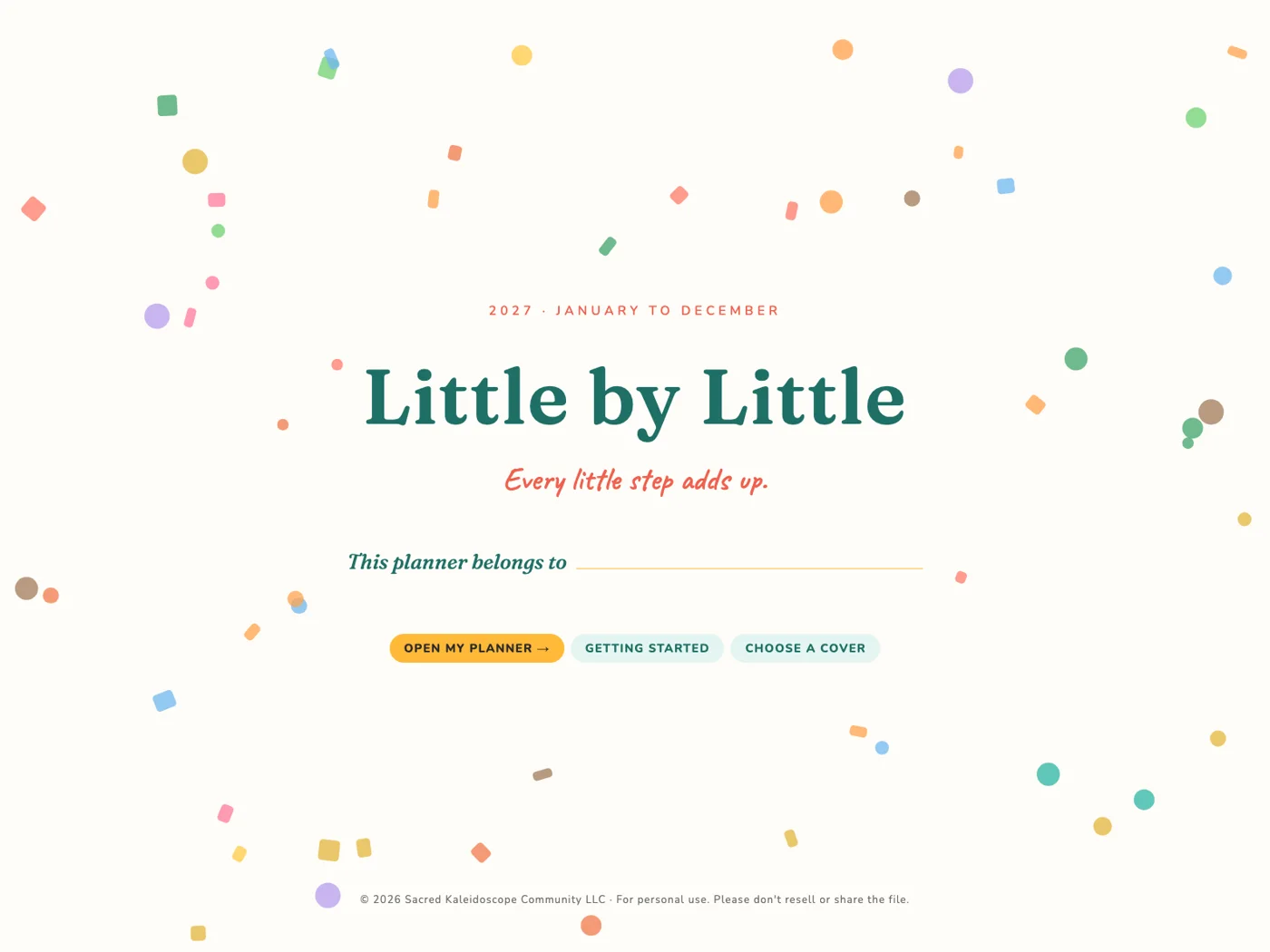 Everyday Planner, Bright & Cheerful